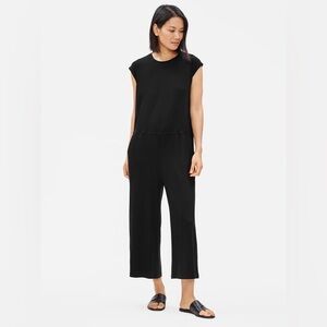 Eileen Fisher NWT! Petite Black Wide Leg Jumpsuit Size S
